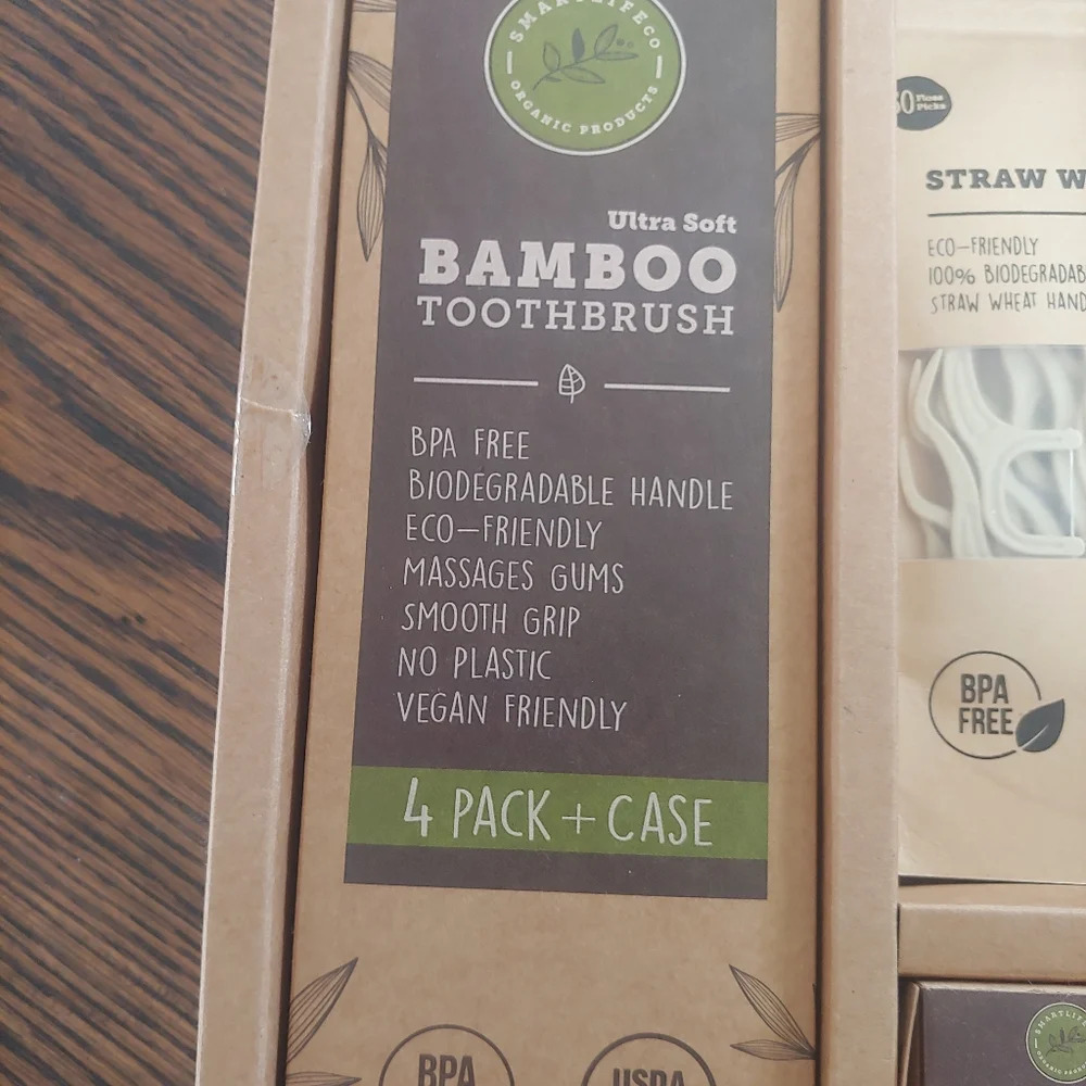 Eco Friendly Oral Care Kit Organic,Vegan Bamboo NEW in Original Box - Picture 10 of 10